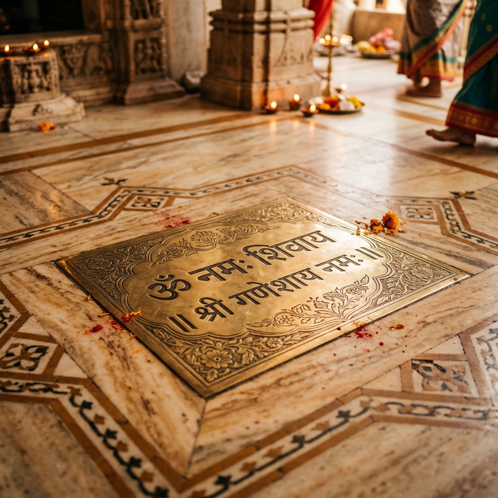 Name Set on Temple Floor